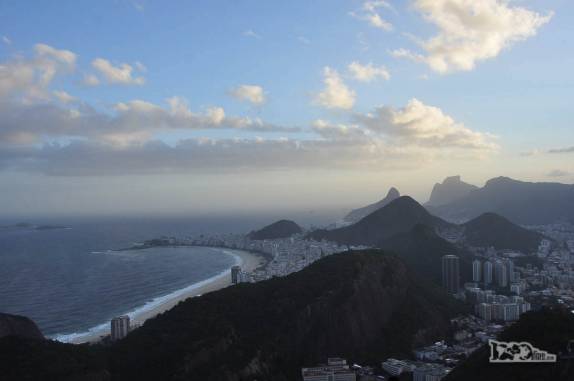 Copacabana vista do alto do Pão de Açúcar, no Rio de Janeiro
